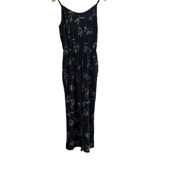 Gap NWT Black Printed Round Neck Sleeveless One-Piece Jumpsuit Size Small - Picture 3 of 12